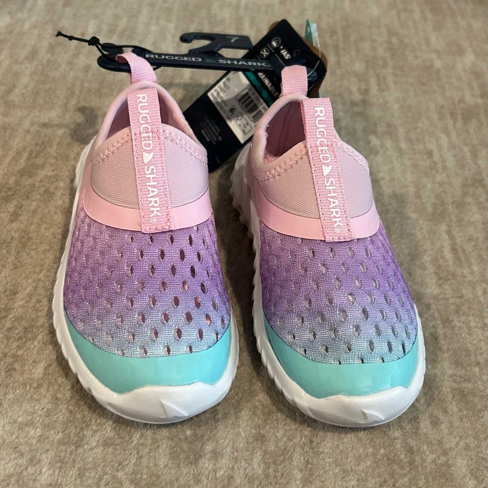 Rugged Shark Toddler Ombré Girls Water Shoes Toddler Size 7